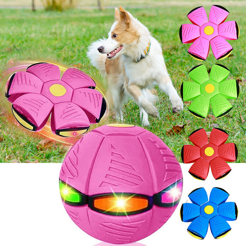 Giocattolo per animali Palla con disco volante per cani con luce